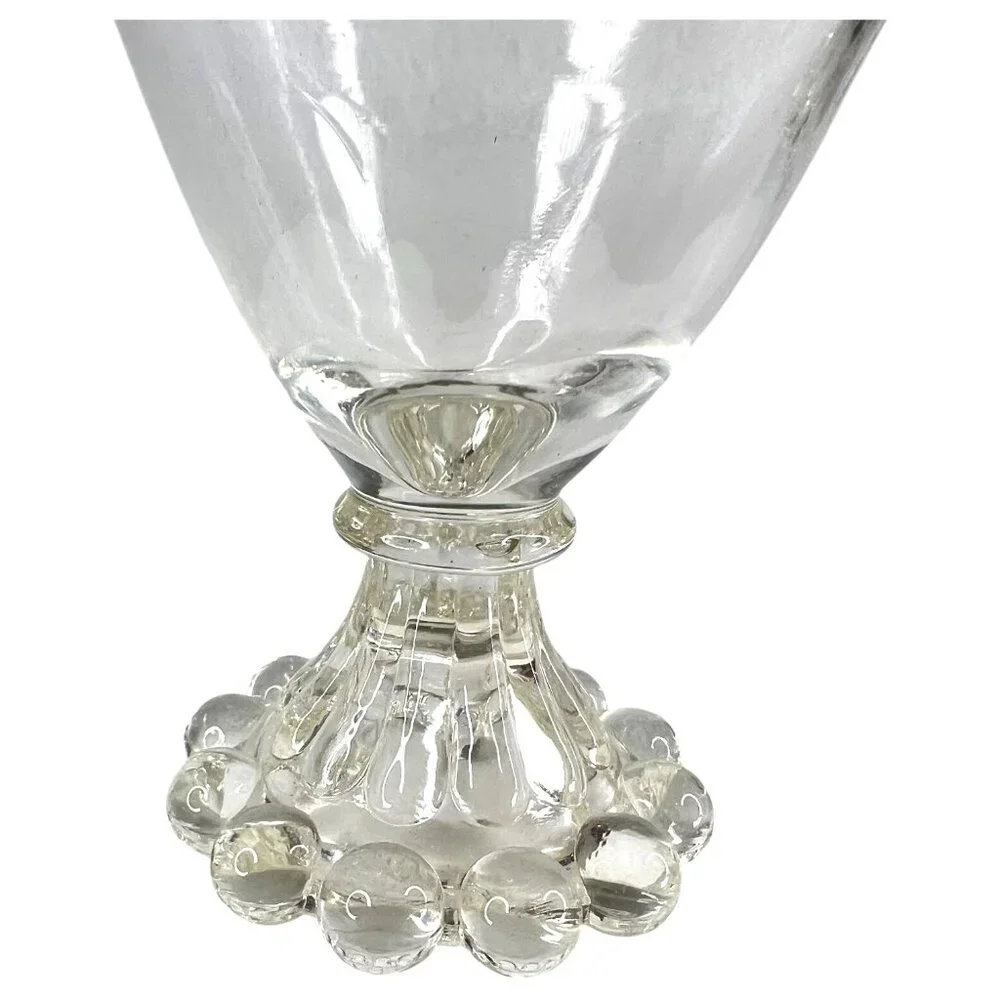 3 Vintage Anchor Hocking Boopie Clear Glasses Goblets Juice Cordial‎ Bubble Base